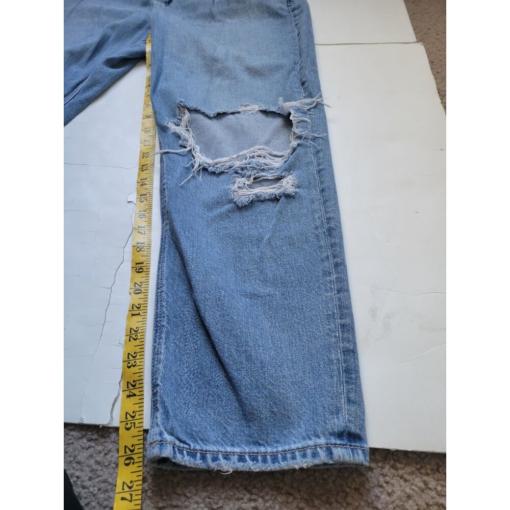 American Eagle Strigid Mom Ripped Jeans Size 14 Regular Fit Casual Bohemian - Picture 7 of 10